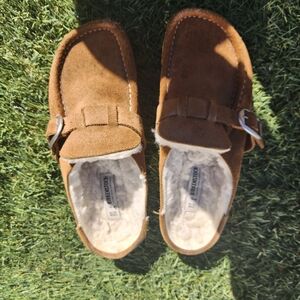 Birkenstock Brown Suede Mules